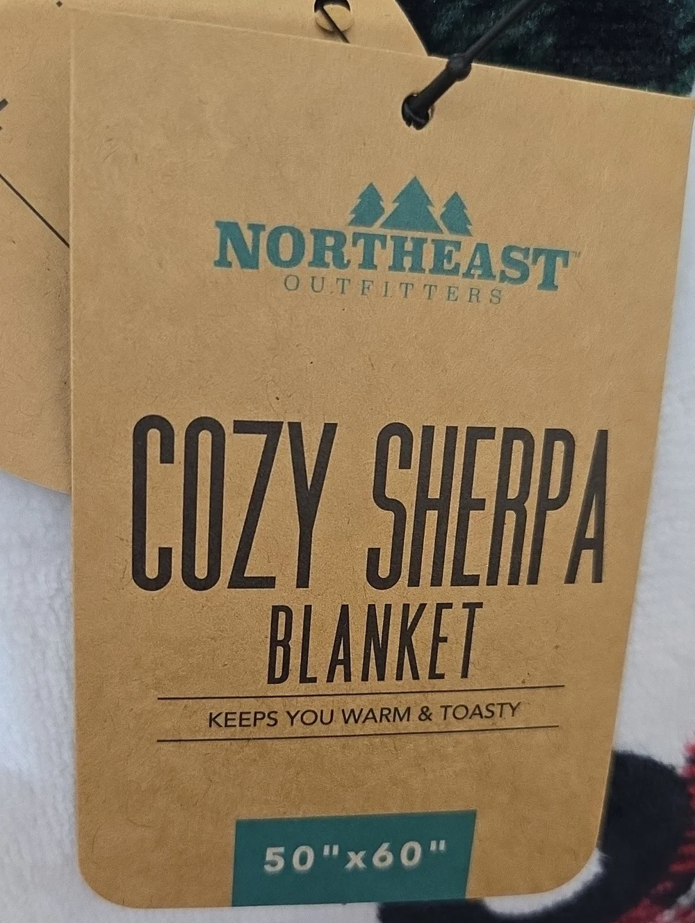 NORTHEAST Outfitters Cozy Sherpa Holiday Print Throw Blanket